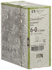 DERMALON Fil de suture 45cm bleu 6-0 C-1 (36 pces)