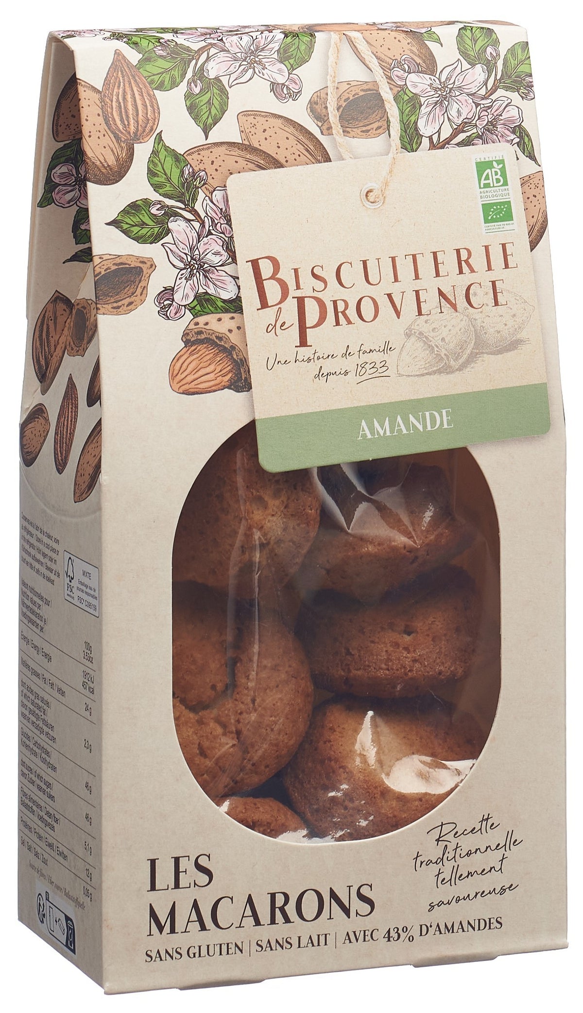 Biscuiterie Makronen Mandel, glutenfrei, Bio (130g)