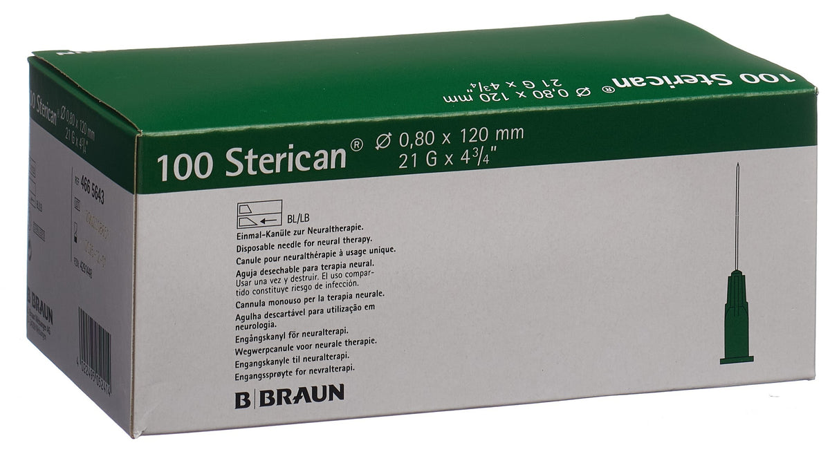Sterican Nadel 21G 0.80x120mm grün Luer (100 Stk)