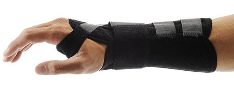 OMNIMED Ortho Manu Flex Handgelenk Bandage M, 22cm rechts schwarz (1 Stk)
