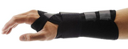 OMNIMED Ortho Manu Flex Handgelenk Bandage S, 22cm links schwarz (1 Stk)