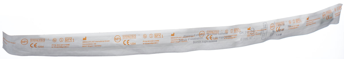 Qualimed Absaugkatheter CH14 52cm gerade steril (100 Stk)