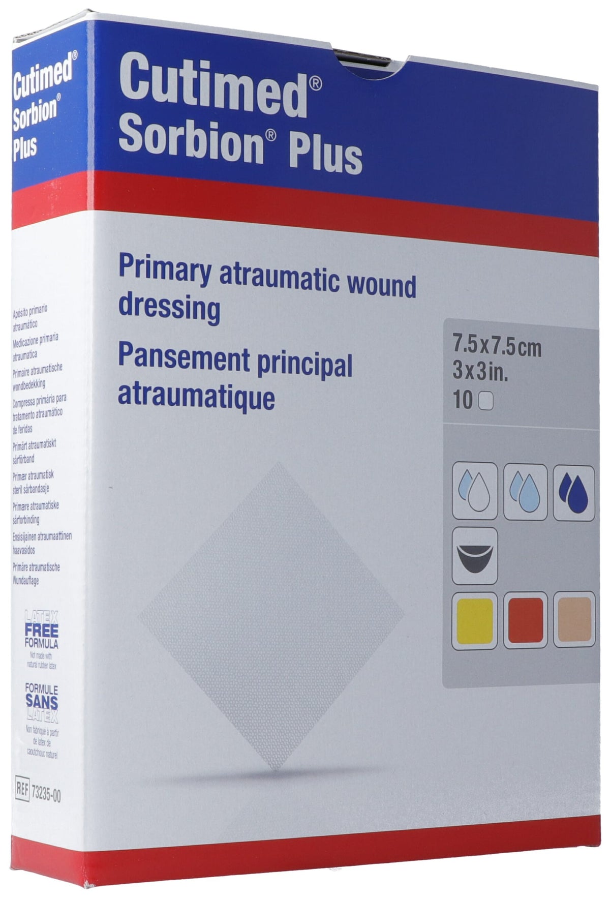 Cutimed Sorbion Plus 7.5x7.5cm (10 Stk)