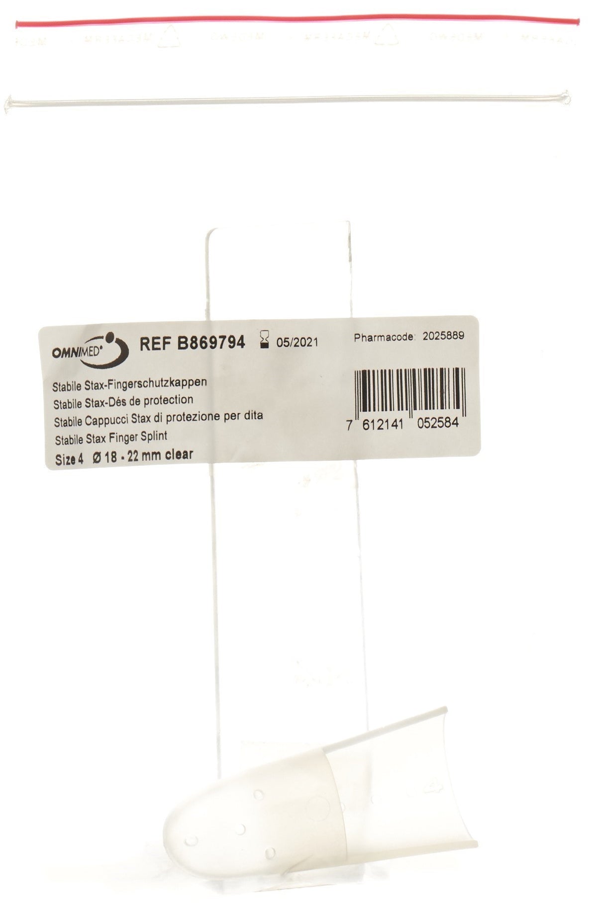 OMNIMED Stax-Fingerschutzkappen Gr4 perforiert transparent (1 Stk)