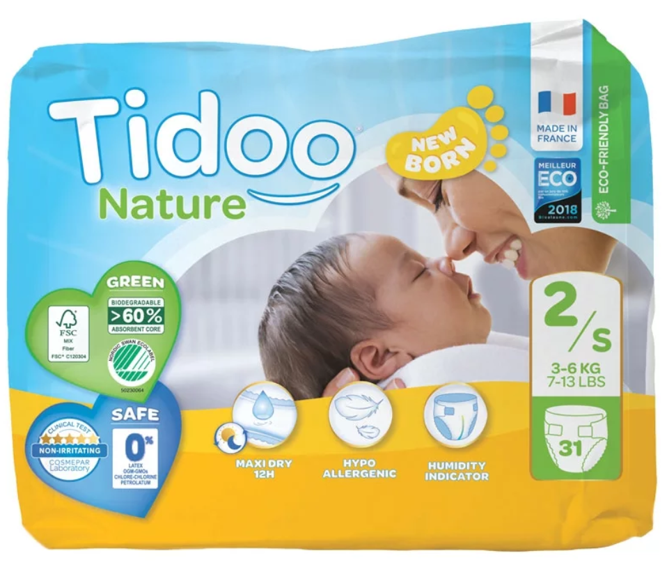 Tidoo Windel Grösse 2/S 3-6kg (31 Stk)