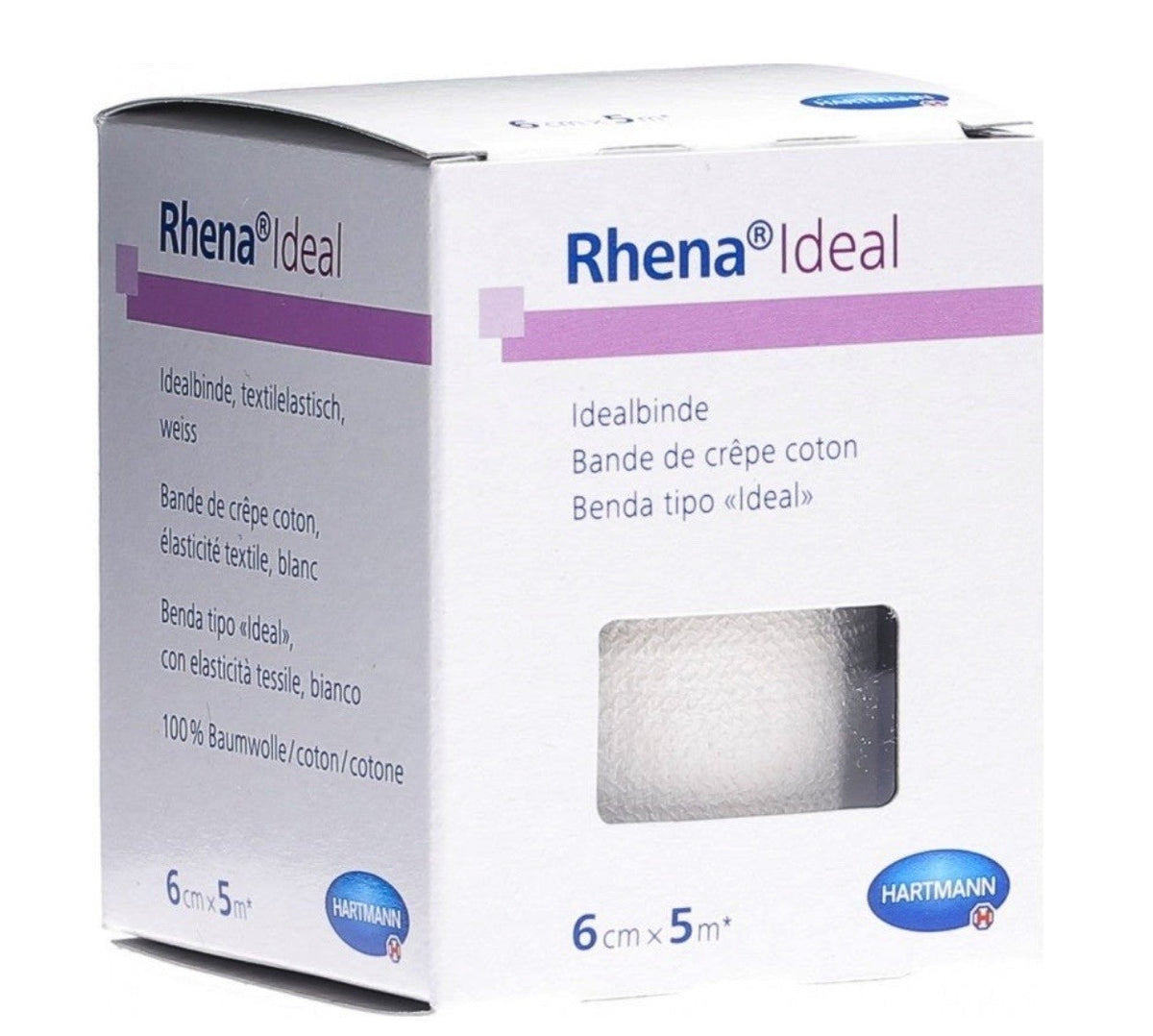 Rhena Ideal Elastische Binde, 20cmx5m, weiss (6 Stk)