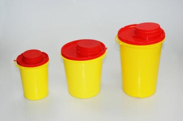 AMPRI Needle Disposal Box yellow/red (2l)