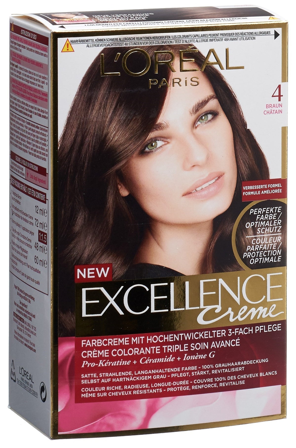 EXCELLENCE Creme Triple Prot 4 braun (1 Stk)