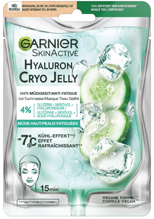 GARNIER SKINACTIVE Hyaluron Cryo Jelly Gel-Augen-Tuchmaske (27g)