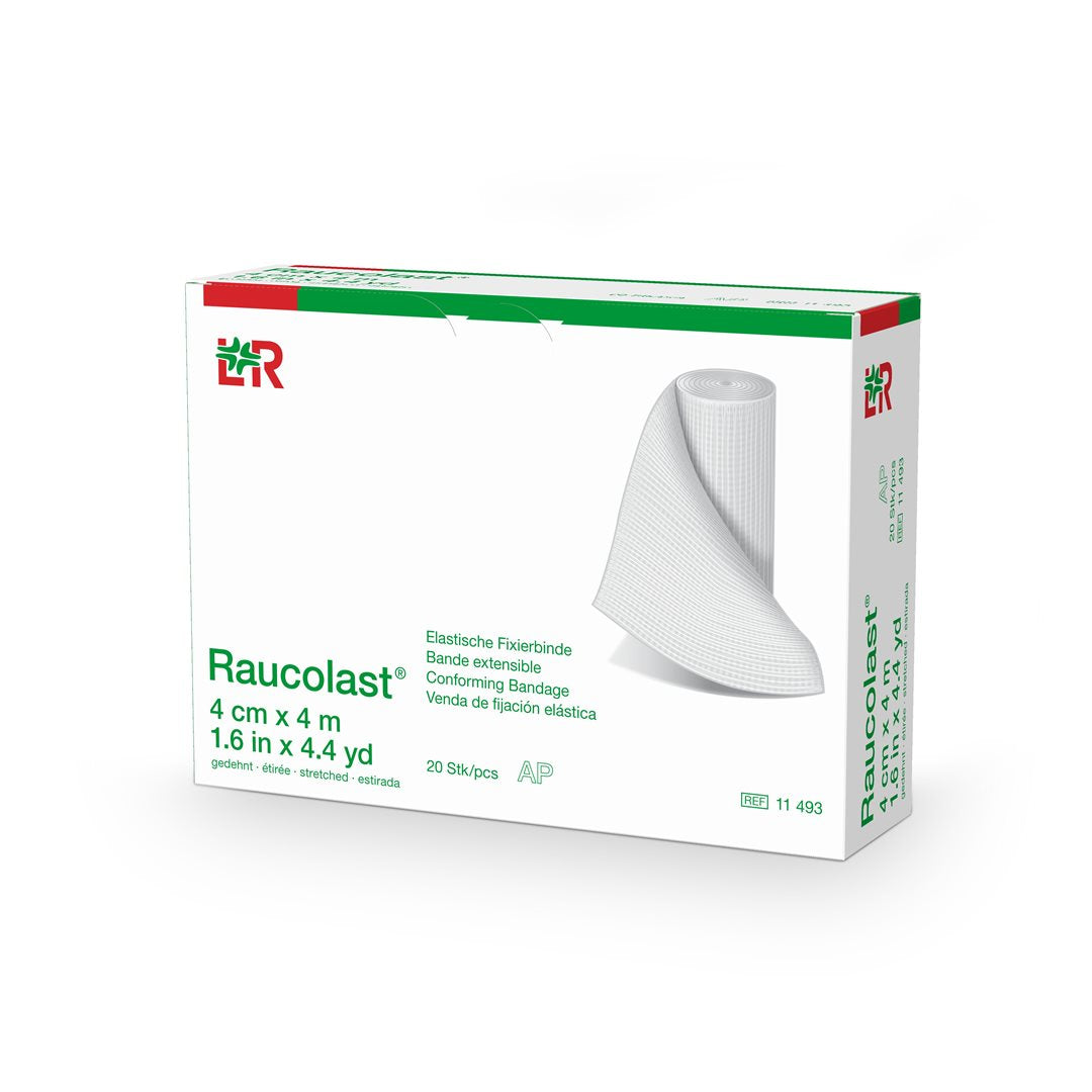 Raucolast elastische Fixierbinde 4cm x 4m (20 Stk)
