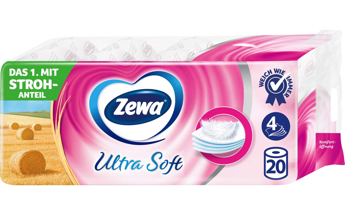 Zewa Toilettenpapier Ultra Soft 4-lagig (20 Stk)