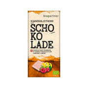 Bio Partner Schokolade weiss mit Himbeere und Zitrone (75g)