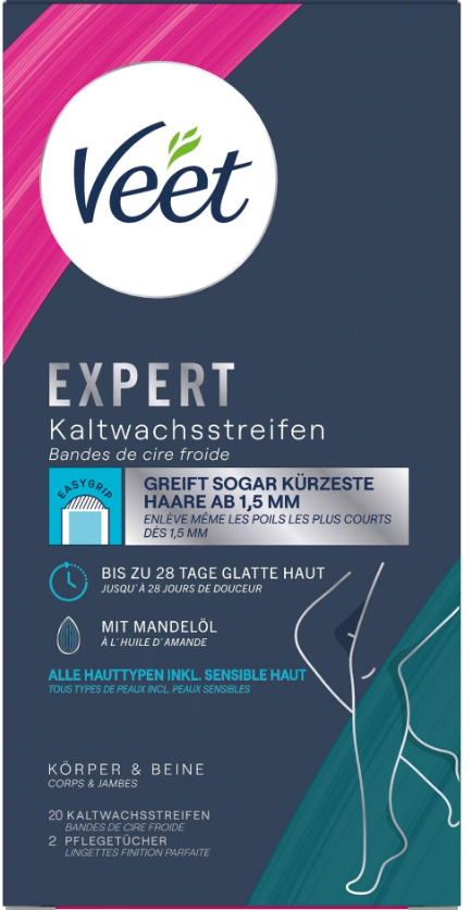 Veet Expert Kaltwachsstreifen Beine & Körper (20 Stk)