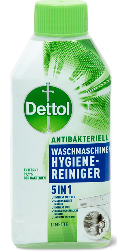 Dettol Antibakteriell Waschmaschienen Hygienereiniger 5in1 Limette (250ml)