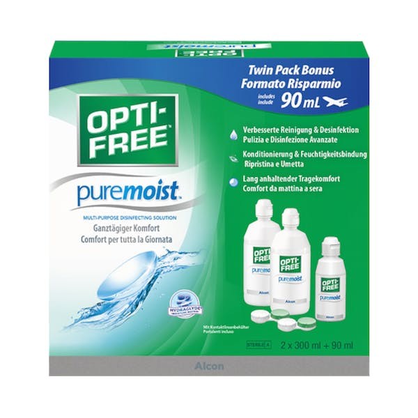OPTI-FREE PureMoist Multifunktions-Desinfektionslösung (3-teilig)