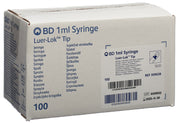 BD Plastipak Spritze 1ml, Luer-Lock zentrisch, unterteilt in 0.01ml (100 Stk)