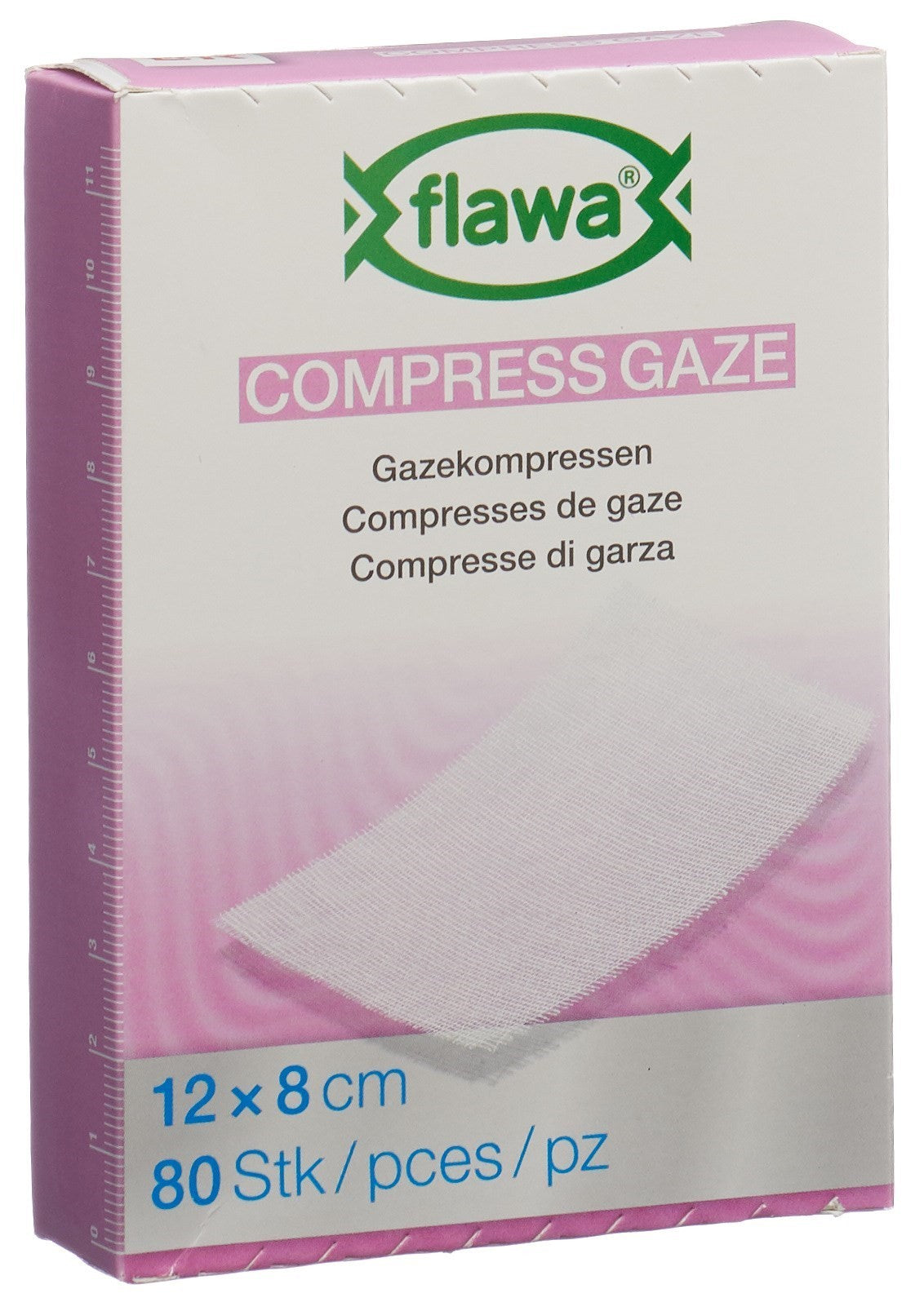 flawa Gazekompressen 8x12cm (80 Stk)