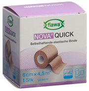 flawa NOVA QUICK kohäsive Reissbinde, 6cmx4.5m, hautfarbe (1 Stk)