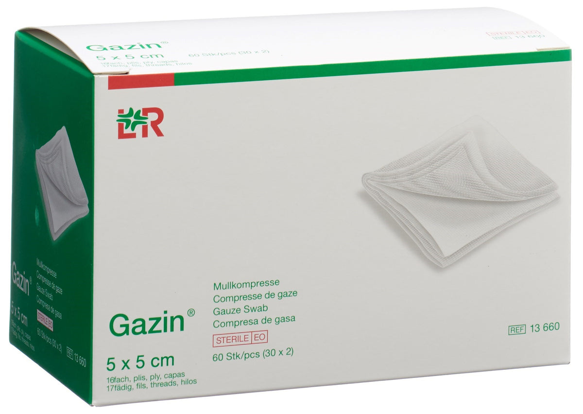 Gazin Mullkompressen 5x5cm, 16-fach, steril (250 Stk)