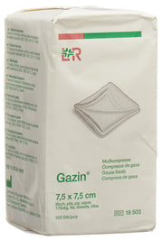 Gazin Mullkompressen 7.5x7.5cm 8-fach unsteril (100 Stk)