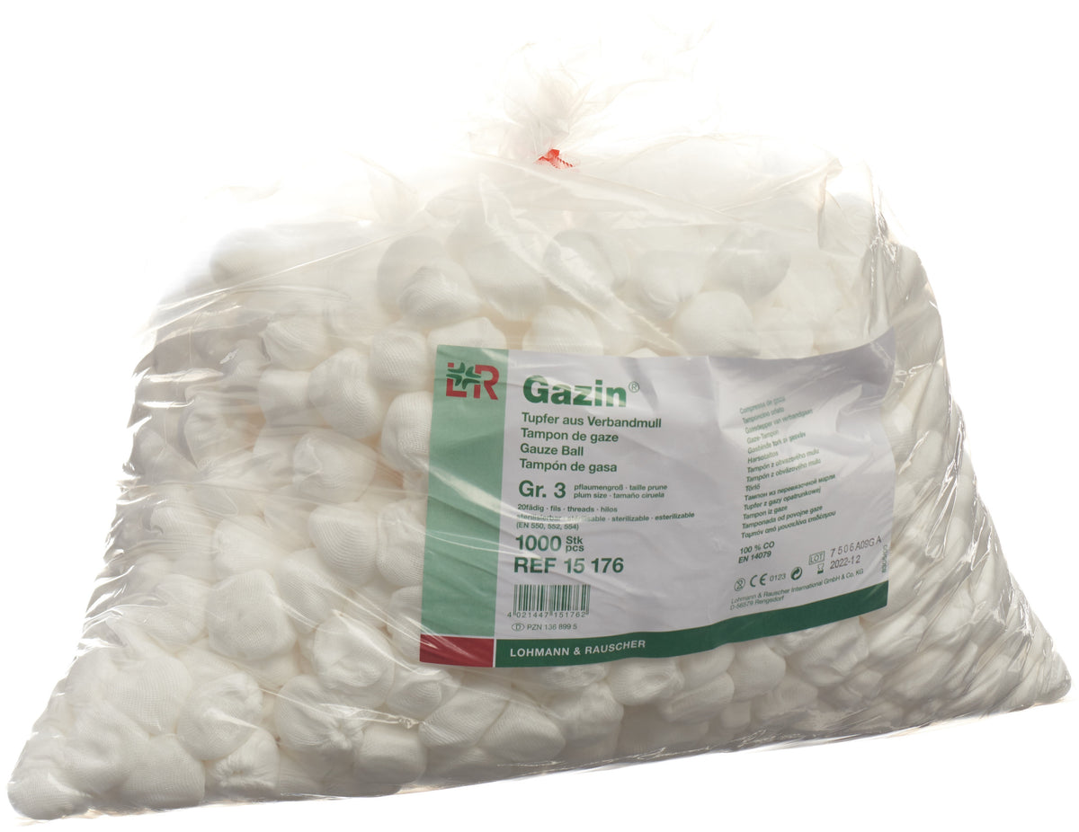 Gazin Tupfer aus Verbandmull Grösse 3 (1000 Stk)
