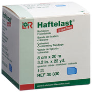 Haftelast latexfrei kohäsive Fixierbinde 8cmx20m blau (1 Stk)