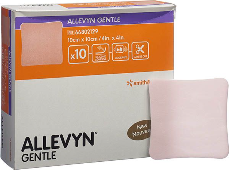 ALLEVYN GENTLE Wundverband, 10x10cm (10 Stk)
