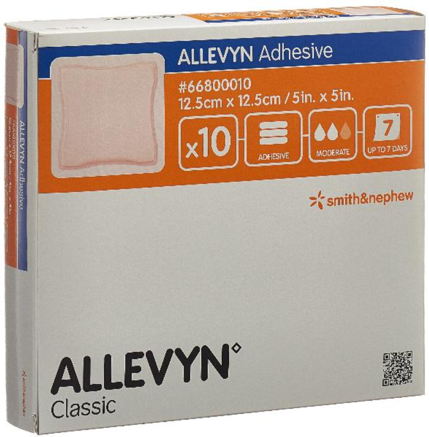 ALLEVYN Adhesive Wundverband, 12.5x12.5cm (10 Stk)