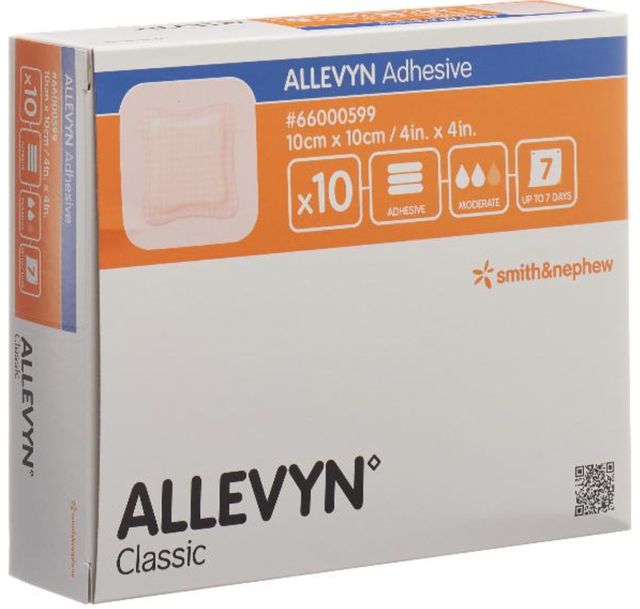 ALLEVYN Adhesive Wundverband, 10x10cm (10 Stk)