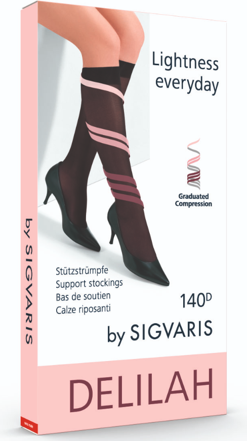 Sigvaris DELILAH Stützstrümpfe A-D mesh, Grösse 2, skin (1 Paar)