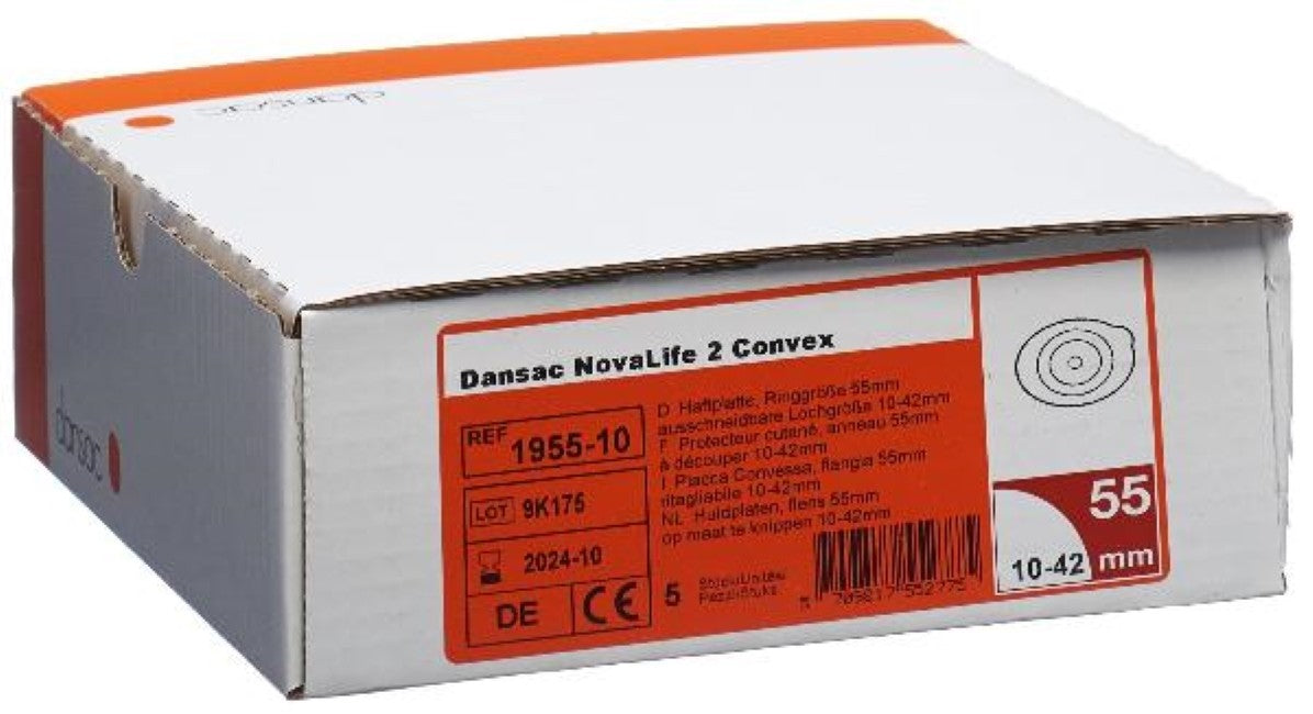 Dansac Novallife 2 Basisplatte Convex, 10-42mm (5 Stk)