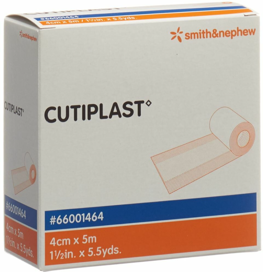 CUTIPLAST Meterware Vliesstoffverband, 4cmx5m, weiss (1 Stk)