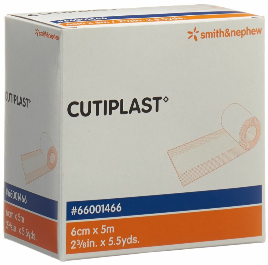 CUTIPLAST Meterware Vliesstoffverband, 6cmx5m, weiss (1 Stk)
