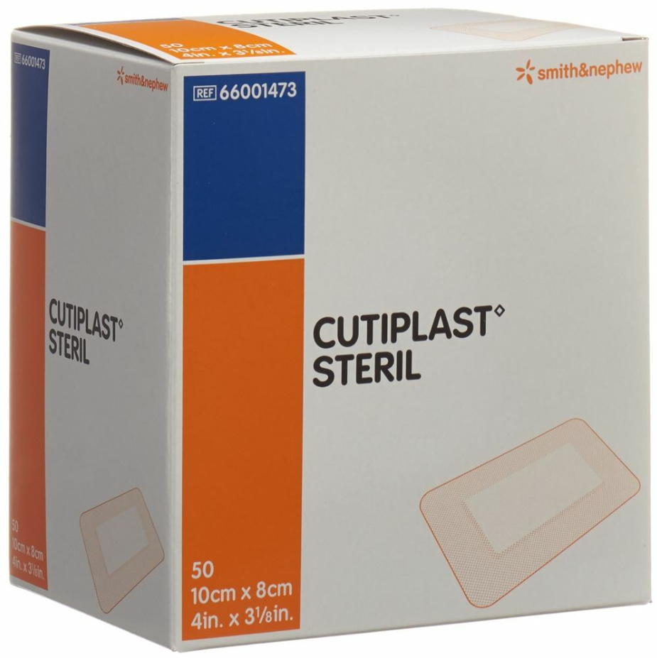 CUTIPLAST STERIL Wundverband, 10cmx8cm, weiss (50 Stk)