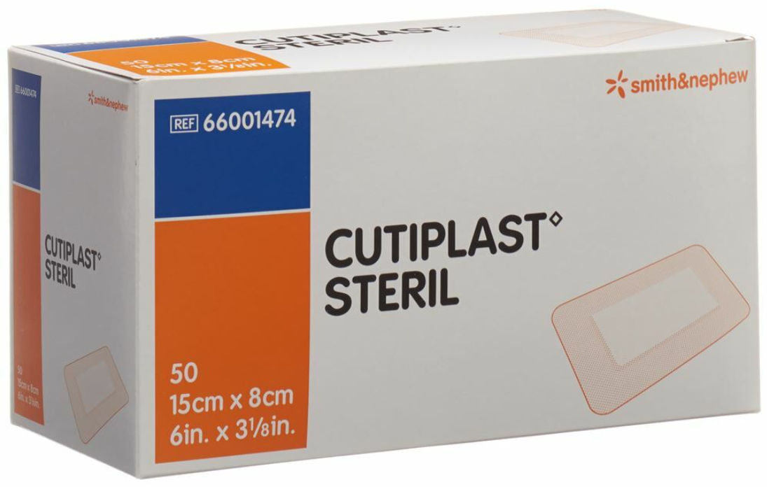 CUTIPLAST STERIL Wundverband, 15cmx8cm, weiss (50 Stk)