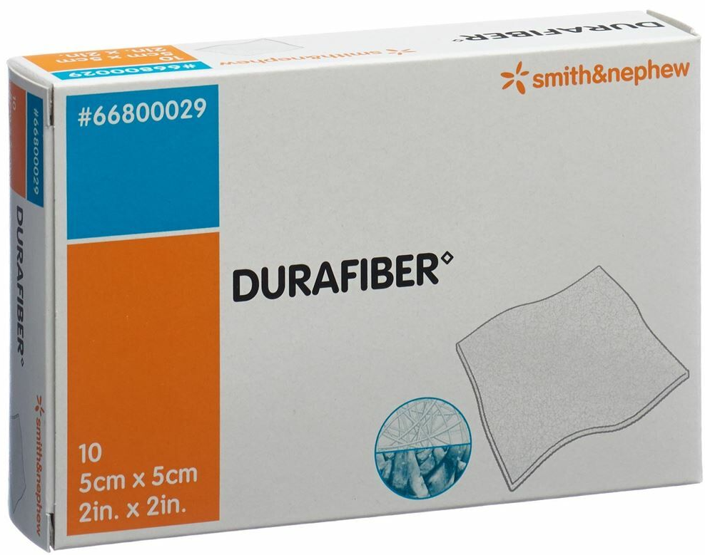 DURAFIBER Wundauflage, 5x5cm, steril (10 Stk)