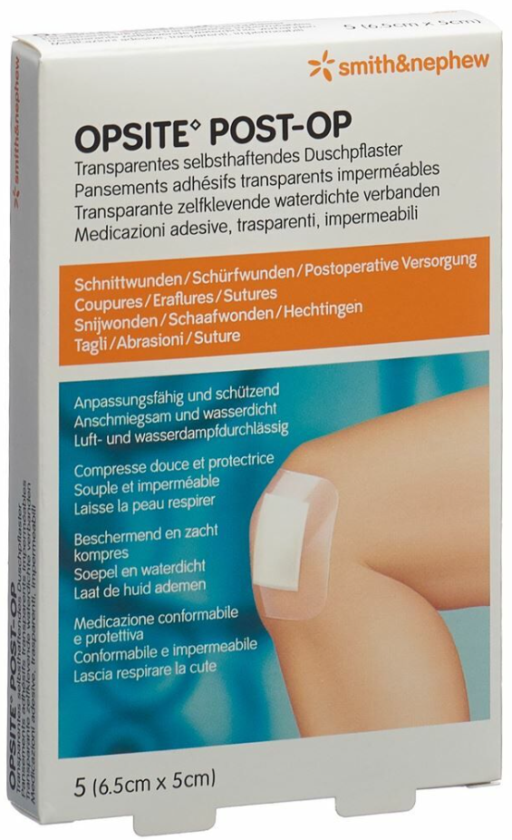 OPSITE POST-OP Folienverband, 6.5x5cm, steril (5 Stk)