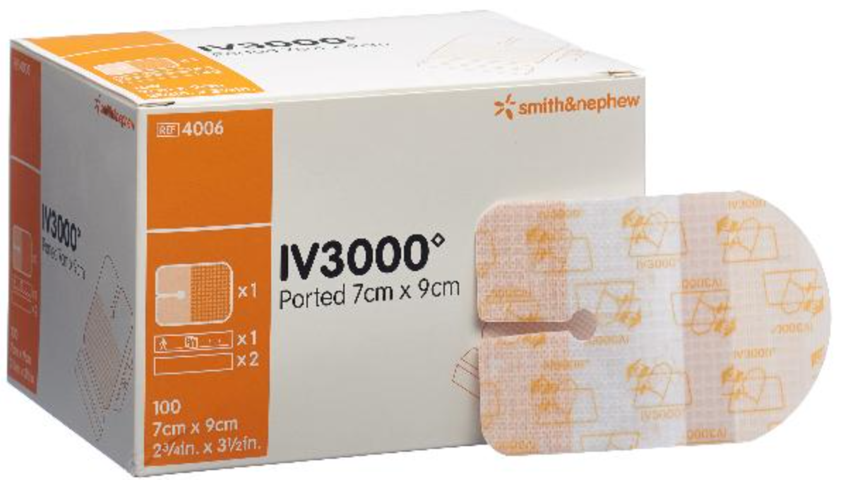 IV3000 Kanülenfixation 7x9cm Schlitz (100 Stk)