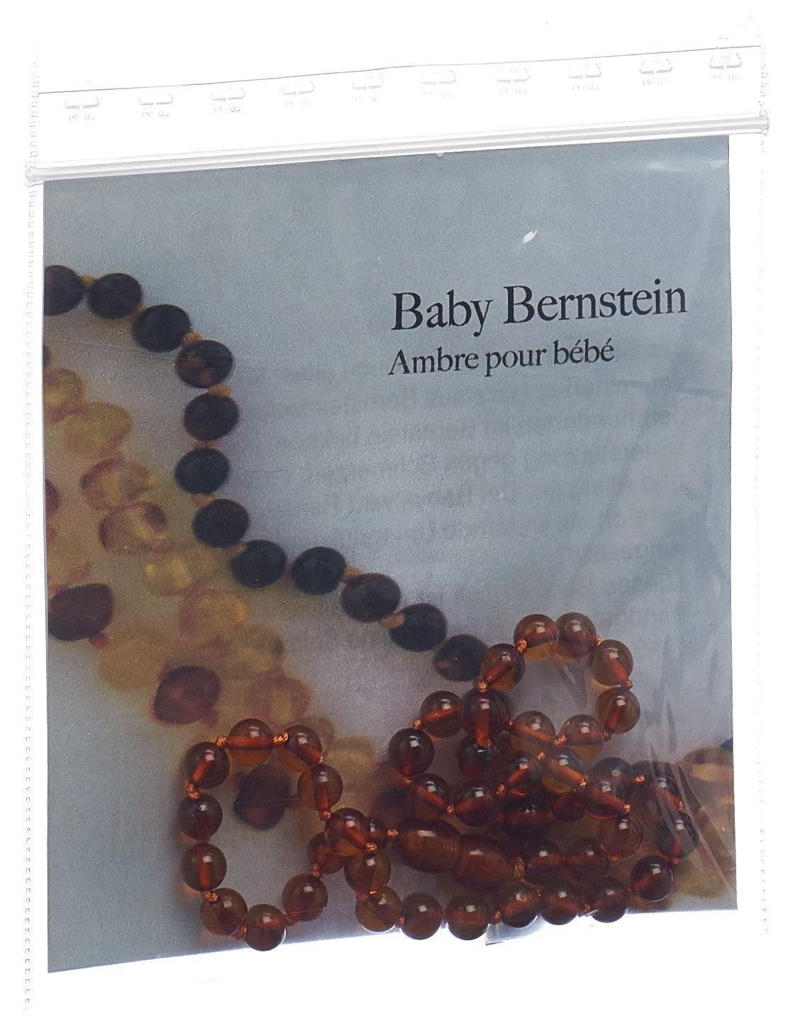 SELENAS Baby Bernsteinkette Kugeln cognac abgerundet, 32-34cm (1 Stk)