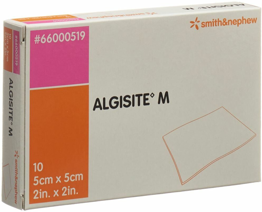 ALGISITE M Alginat Kompressen, 5x5cm (10 Stk)