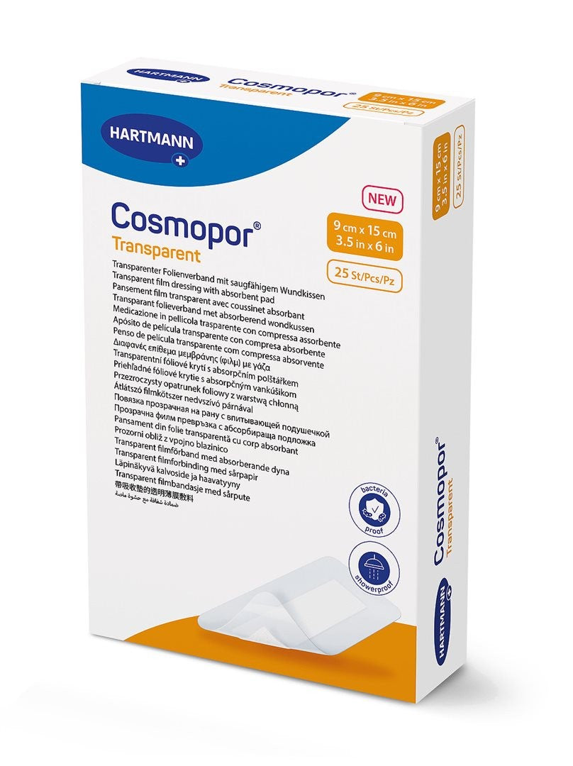Cosmopor Transparent, 9x15cm, steril (25 Stk)