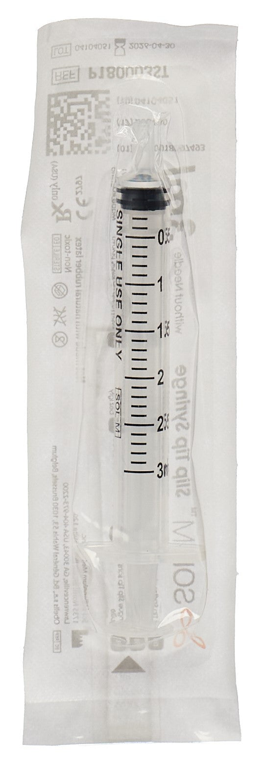 SOL-M Einwegspritze 3ml, SlipTip Box (100 Stk)