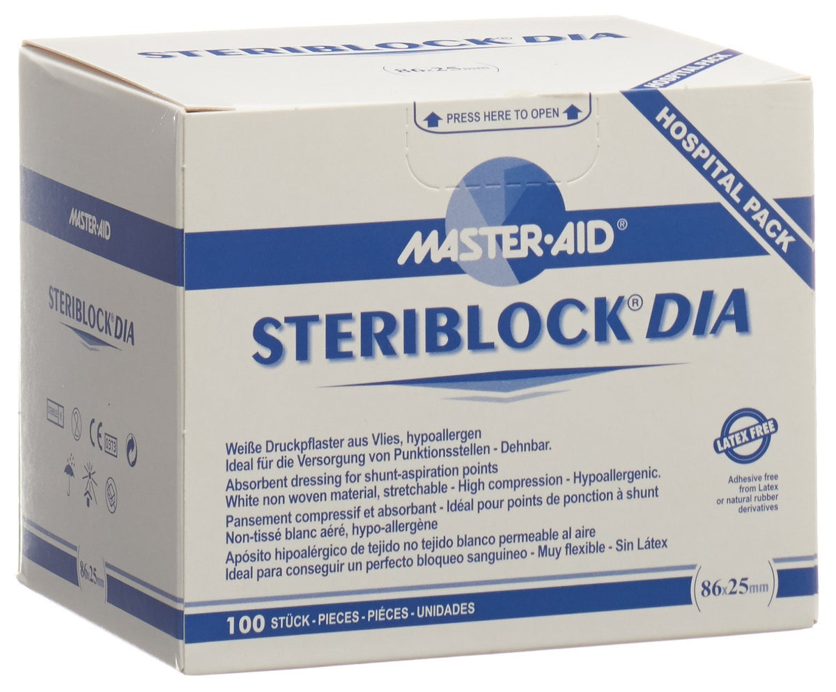 STERIBLOCK Vliespflaster 86x25mm (100 Stk)