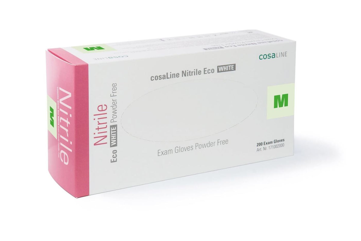Cosaline UHS Nitril Handschuhe, Grösse M, Eco, weiss, puderfrei (200 Stk)