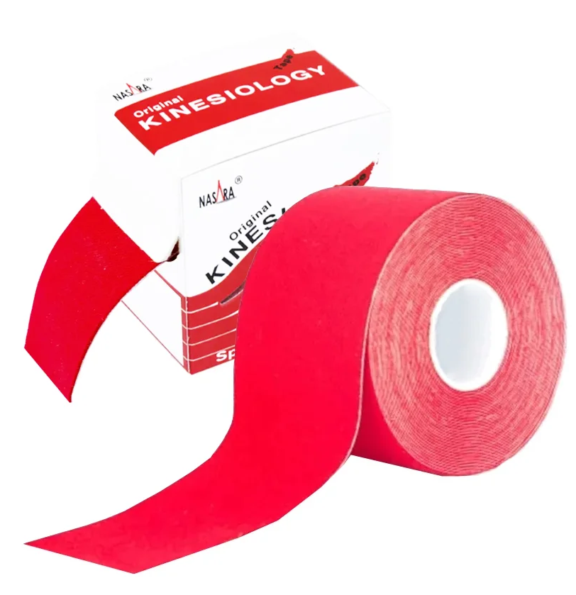 Nasara Kinesio Tape 5cm x 5m, rot (1 Stk)