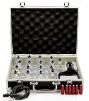 Nine Needles Schröpfglas Set, mit Handpumpe, Acryl (17-teilig)