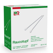 Raucotupf Wattestäbchen Holz 15cm kleiner Kopf (100 Stk)