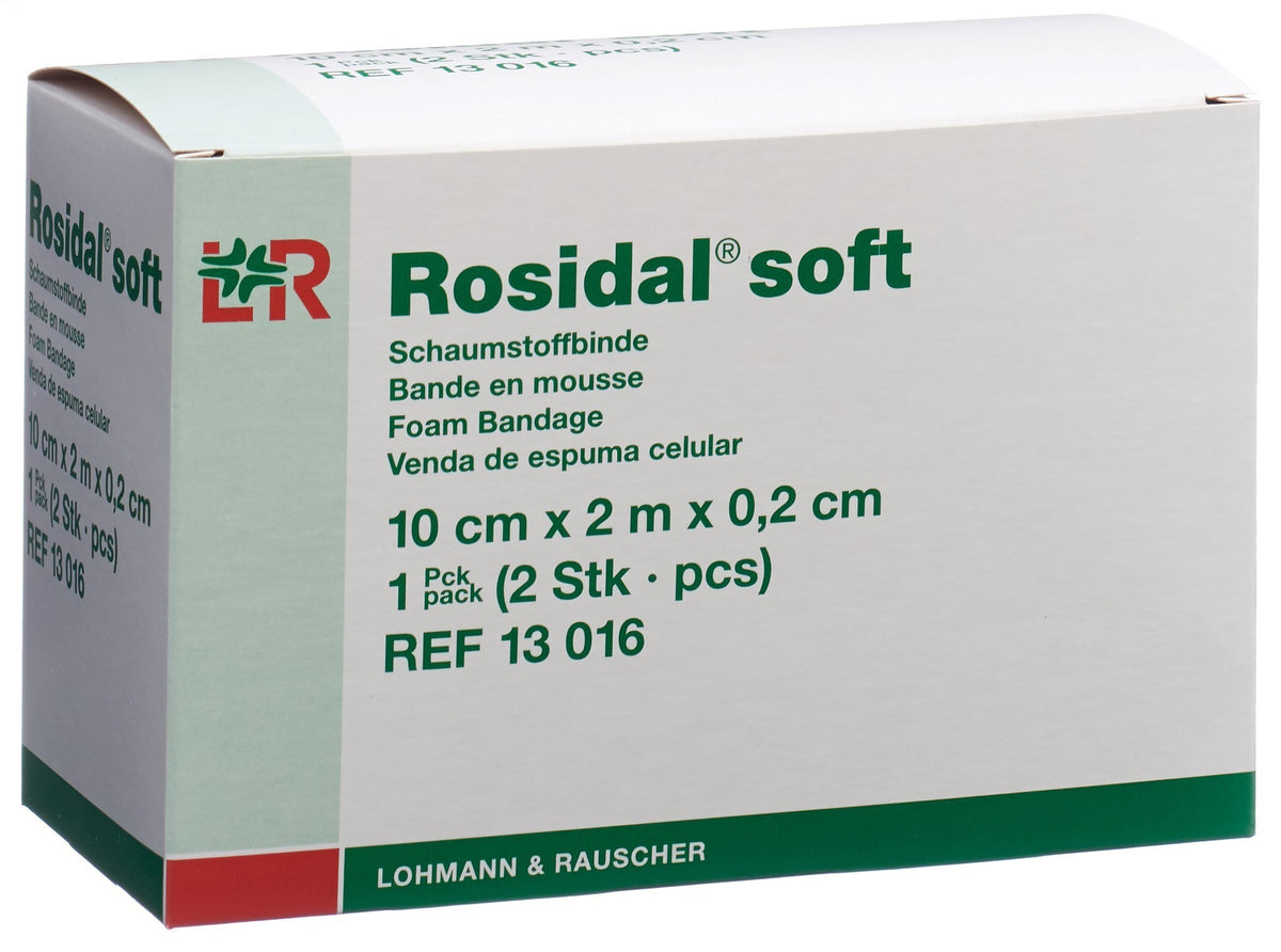 Rosidal soft Schaumstoffbinde 2.0mx10cmx0.2cm (2 Stk)