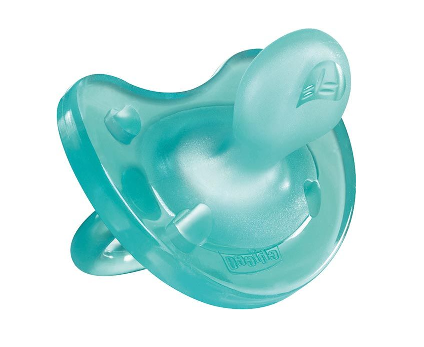 Chicco beruhigender Sauger physio soft Silikon blau 6-16m