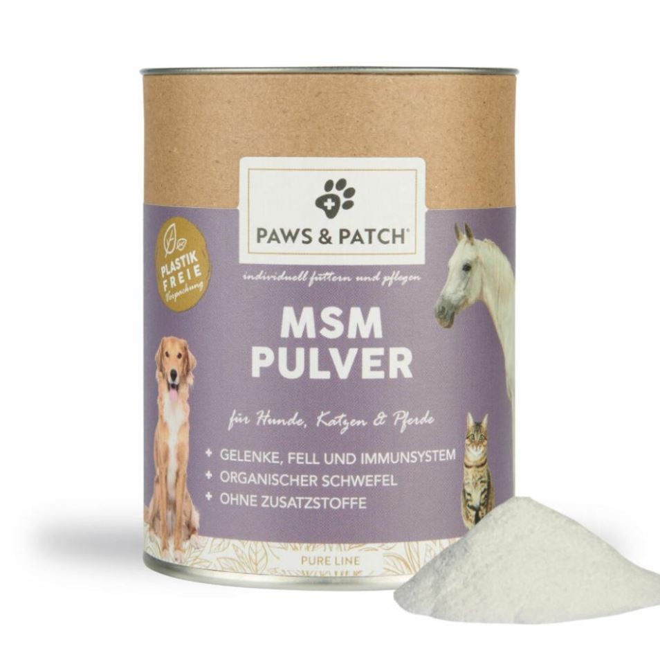 Paws and Patch MSM Pulver Hunde/Katzen/Pferde (250g)
